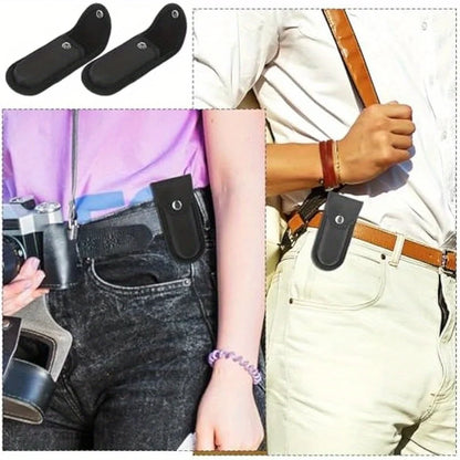 Nylon EDC Knife Pouch - Folding Knife Cover with Flashlight & Pliers Holder Carry Case