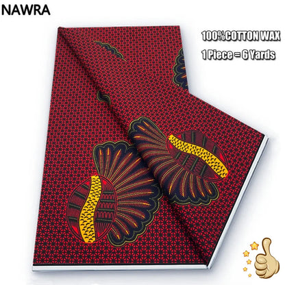 100% Cotton African Wax Print Fabric - High Quality Original Real Wax Ankara Batik Pagne Nigeria Style Sewing Fabric