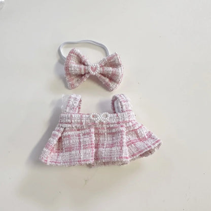 Cute Labubu Doll Outfit Set – Classic Dress for 17cm V2 Mini Dolls, Clothing Accessories for Kids Gift