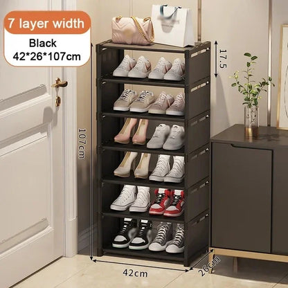 Stackable Shoes Rack Organizer – Multi-Layer Adjustable Shoe Cabinet for Space Saving Home Storage