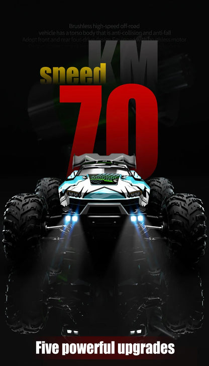 1:16 4WD RC Car – 70KM/H High-Speed Drift Monster Truck with LED, Remote Control, 4x4 for Kids, WLtoys 144001