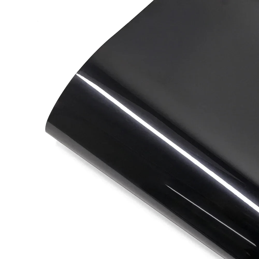 Ultra Gloss Piano Black Vinyl Wrap - PET Self-Adhesive Bubble-Free Car Wrap Film