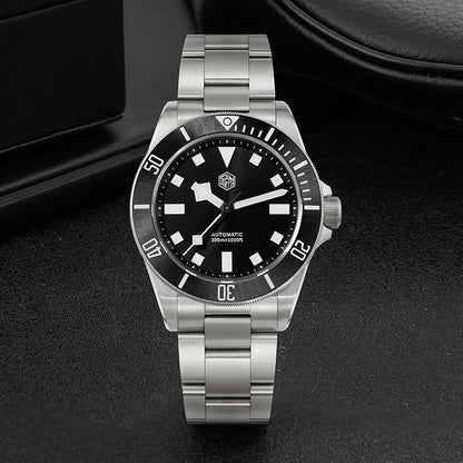 San Martin SN0121T Titanium Diving Watch – NH35 Automatic Movement, Grade 2 Titanium, 120-Click Bezel, 300M Waterproof Wristwatch