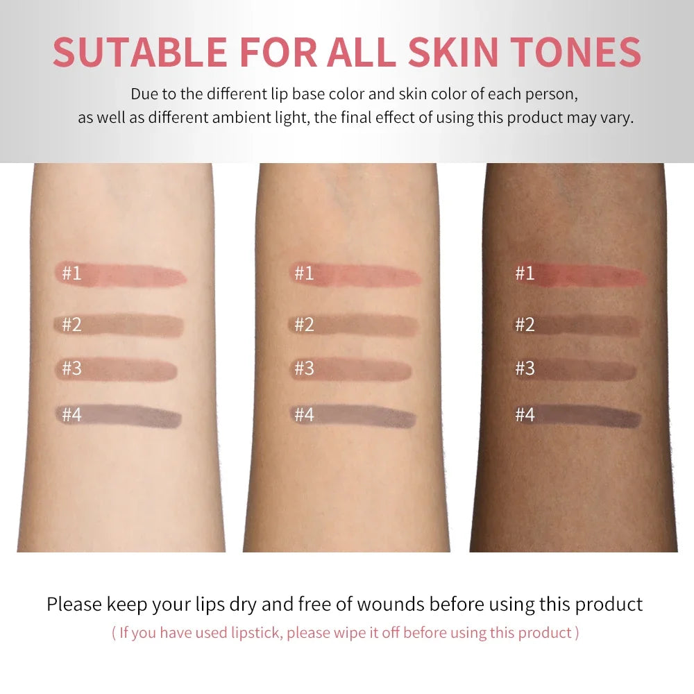 Peel Off Lip Stain Pencil - Matte Waterproof Long Lasting Smudge Proof Lip Liner Tattoo Makeup