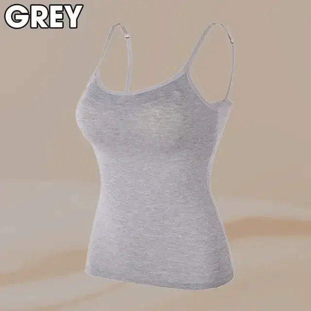 Women Cami Bra Top - Built-In Padded Bra Camisole Vest for Sleepwear, Home Wear & Casual Style