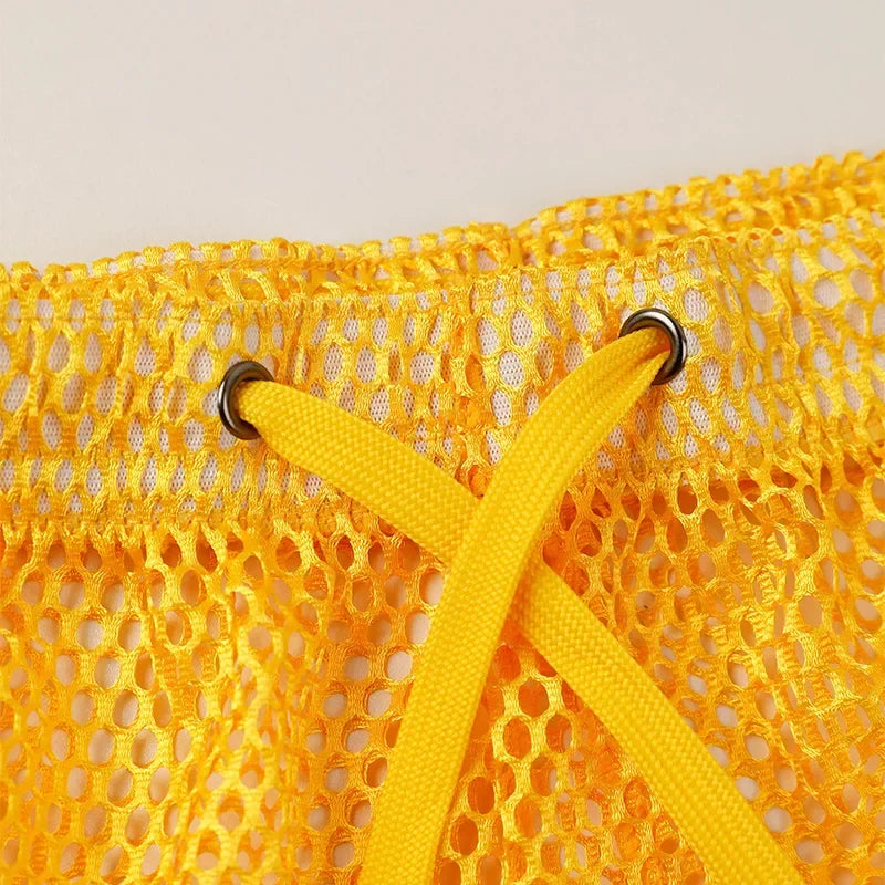 Men's Mesh Boxer Briefs - Loose Fit See Through Breathable Aro Shorts Sexy Home Underwear Pants