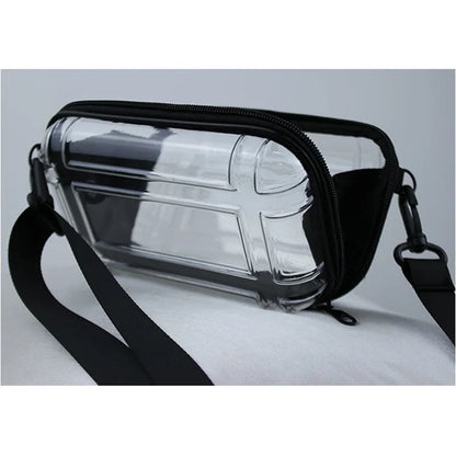 Clear Waterproof Crossbody Bag - Transparent Portable Shoulder Tote for Travel, Shopping & Phone Storage