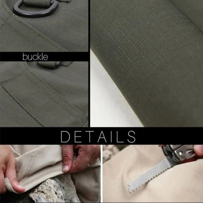Men's Tactical Cargo Pants - 6XL Plus Size Waterproof Multi-Pocket Outdoor Hiking & Fishing Trousers