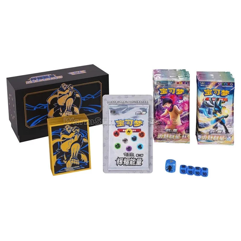 Original Pokemon TCG Gift Box - Simplified Chinese Sword & Shield Trading Card Game Set for Kids Birthday Gifts