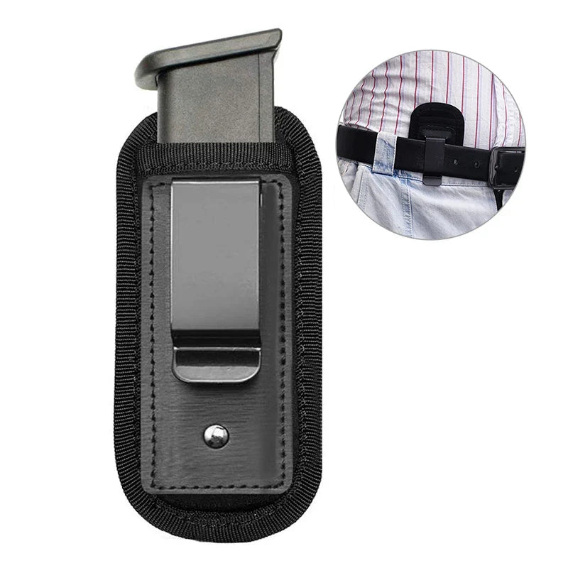 Nylon Magazine Pouch Holster - Concealed Carry for 9mm Pistol, Glock 19/21, Beretta 92 with Clip