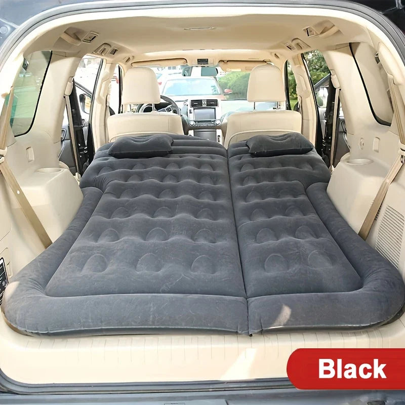 Universal Car Inflatable Travel Mattress - Back Seat Sleeping Bed with Pillow for Camping & Outdoor Comfort