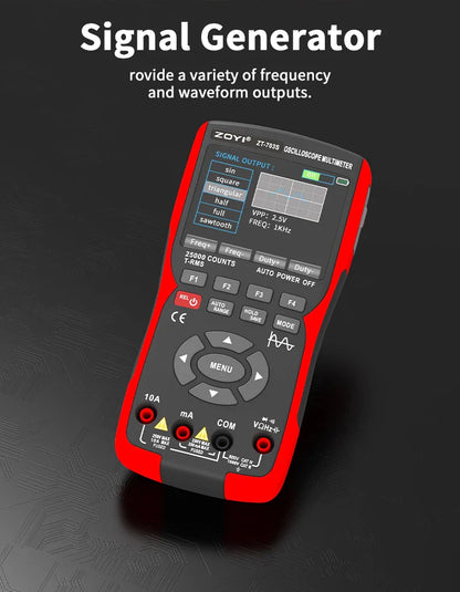 ZOYI 703S Handheld Oscilloscope Multimeter – Dual-Channel 3-in-1 Auto Repair Tool with Color Screen
