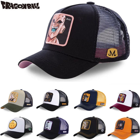 Dragon Ball Anime Baseball Cap - Goku Vegeta Buu Mesh Hip Hop Hat for Summer Casual Wear
