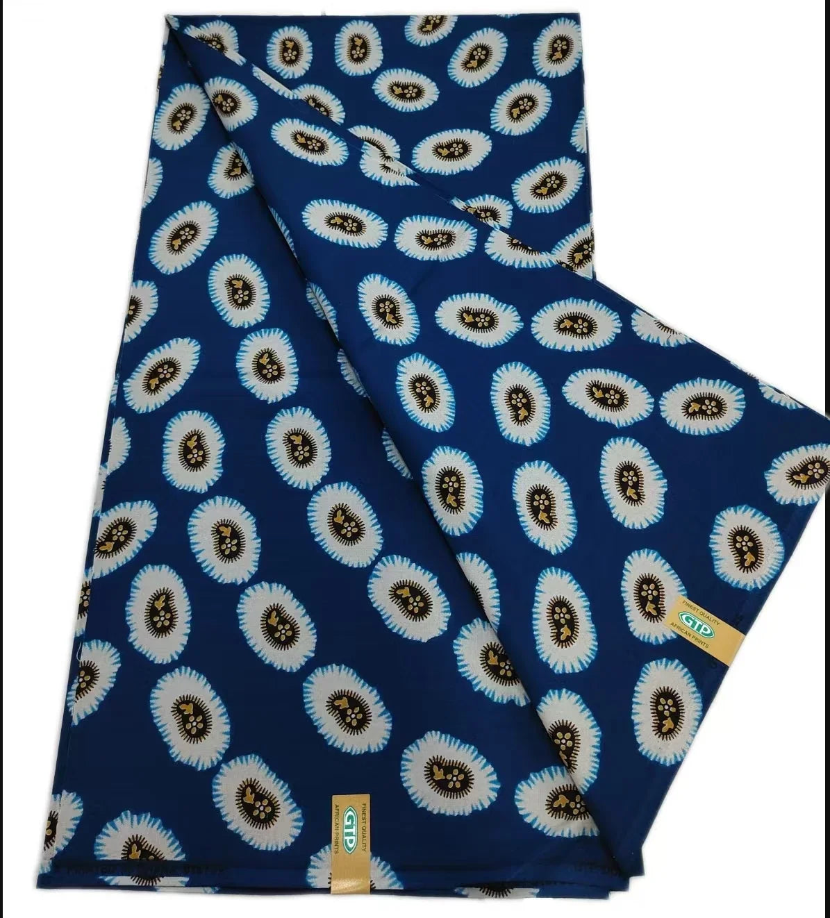 African Wax Print Fabric - High-Quality Cotton Ankara Gold Print Pagne for Wedding & Dress Sewing