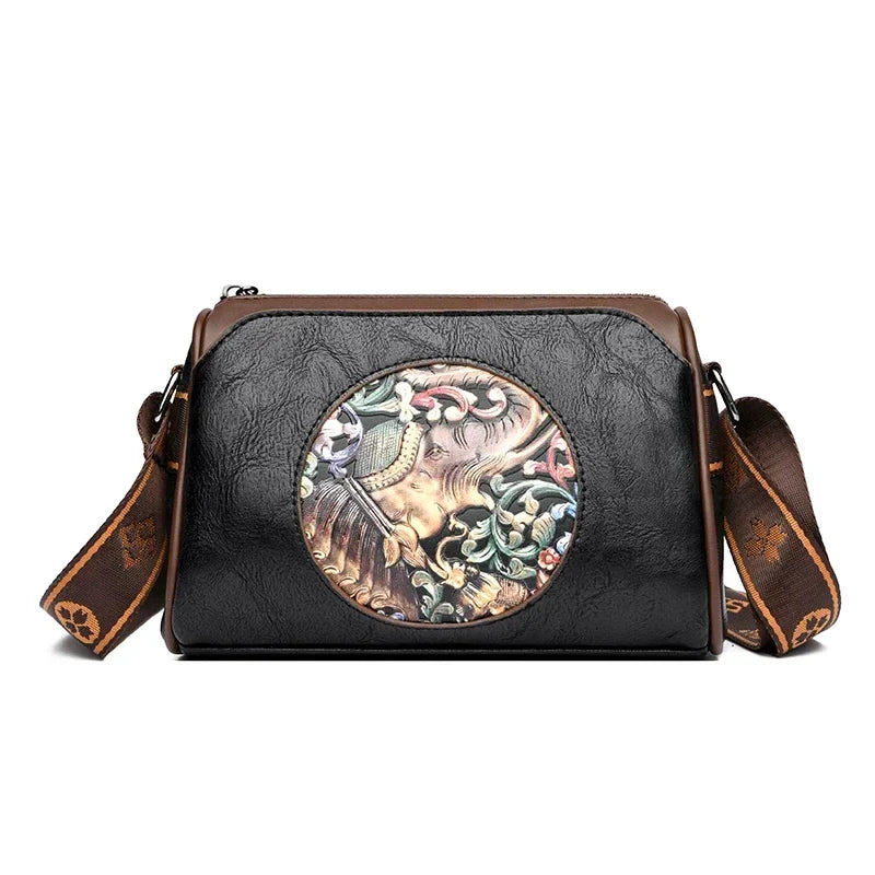 Women’s Soft Leather Shoulder Bag – Luxury Designer Vintage Crossbody & Messenger Handbag