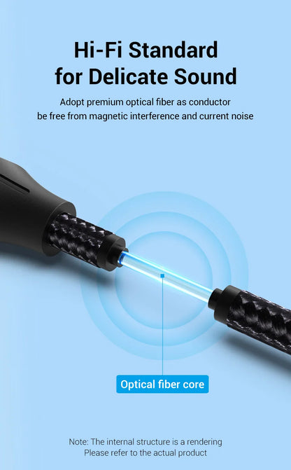 Vention Digital Optical Audio Cable – Toslink SPDIF Coaxial, 1m/2m for Amplifiers, Blu-ray, Xbox 360, PS4, Soundbar Fiber Cable