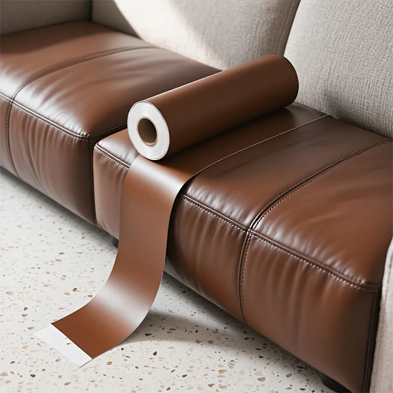 Large Self-Adhesive PU Leather Repair Patch – Faux Leather Tape for Sofa, Car & EV Seats