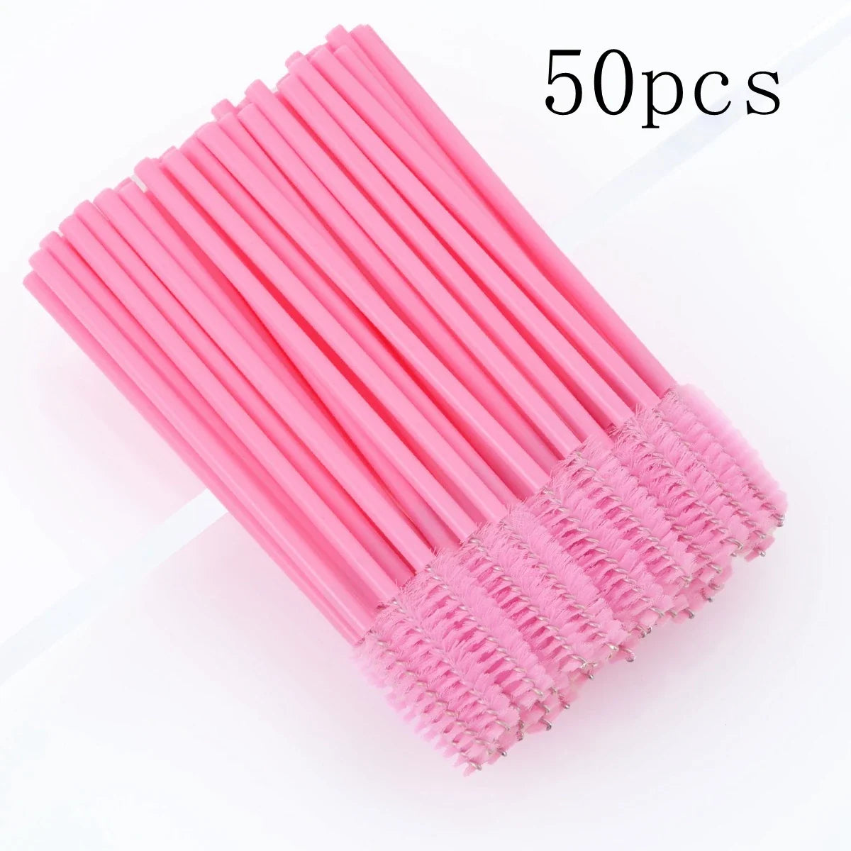 50/1000pcs Disposable Eyelash Brushes - Mascara Wands, Eyebrow Spoolie Applicators & Makeup Extension Tools