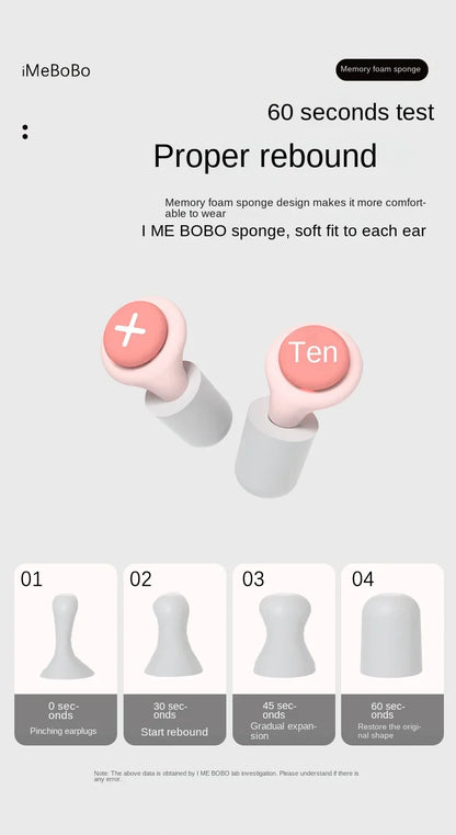 NEW Silicone Sleep Earplugs – Soft Foam Noise Reduction & Soundproof Ear Protection with Slow Rebound