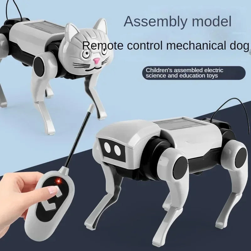 RC Robot Dog Building Kit - Remote Control DIY Mechanical Science Toy Set for Kids Boys Gift