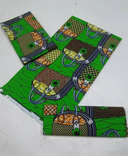100% Cotton Ankara Fabric - High Quality African Print Batik Real Wax Pagne 6 Yards for Stylish Sewing