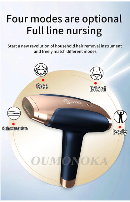 Body Bikini IPL Hair Removal Device – 999,999 Flashes, Permanent Painless Laser Epilator for Women, Home Use