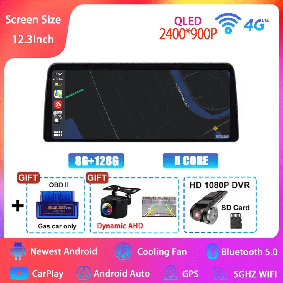 Android 15 Car Radio for Honda Civic FE/FL 2021-2023 - 12.3 Inch Multimedia Touch Screen GPS Navigation Player