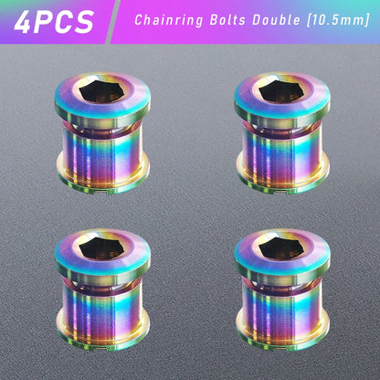 Titanium Alloy Chainring Bolts 4–5PCS MTB Road Bike Crank Screws Single & Double Chainring Hardware 6.5–10.5mm