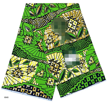 African Real Wax Print Fabric 100% Cotton - Ghana Style Ankara Pagne Nigeria Wax Tissu Soft Printed Fabric