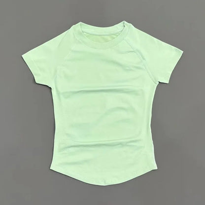 HISTELLO Women’s Sports T-Shirt - Short Sleeve Gym Yoga Workout Top for Running & Fitness Activewear