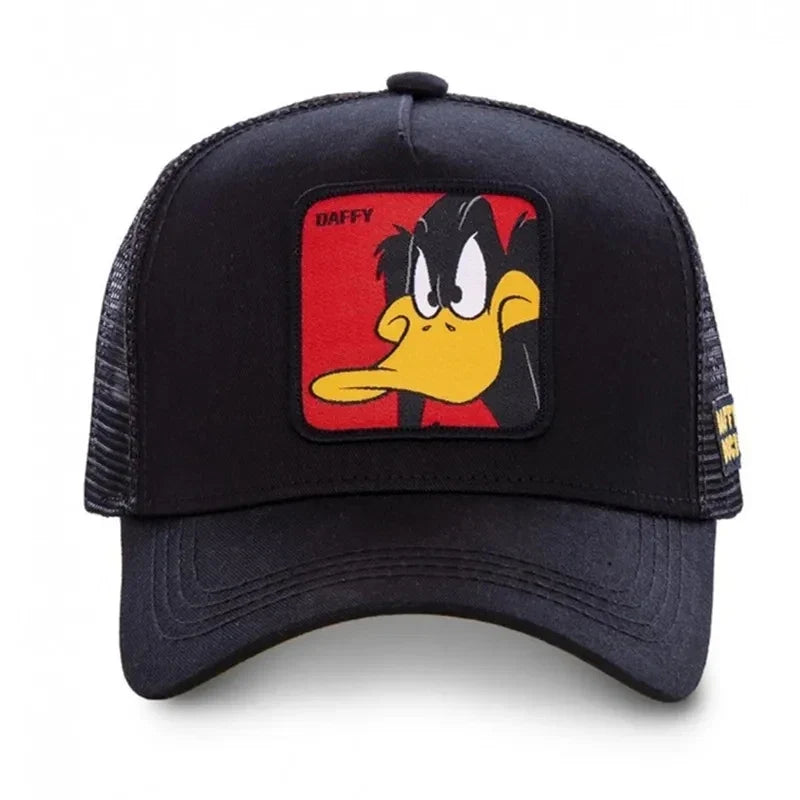 Anime Cartoon Baseball Cap - Unisex Embroidered Patch Trucker Hat for Men & Women Casual Streetwear Style