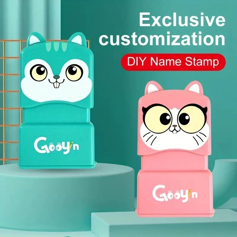 Custom Name Stamp for Kids - Waterproof Washable Personal Label Stamp for Clothes, Socks, School Items & Daily Essentials