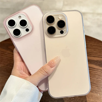 Soft Matte Transparent Candy Phone Case for iPhone 11–17 Pro Max - Shockproof Silicone Bumper Cover