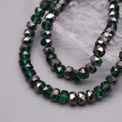 8mm Crystal Glass Beads Set - 30PCS Color Wheel Faceted Round Loose Beads for DIY Jewelry Making & Bracelets