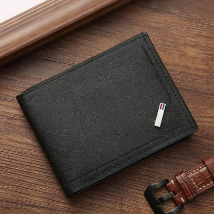 Men's Soft Leather Short Bifold Wallet with Credit Card & ID Holder – Business Billfold