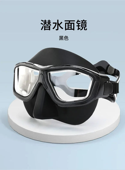 HD Full Face Diving Mask - Anti-Fog Large-Frame Snorkel Goggles for Freediving & Scuba Diving