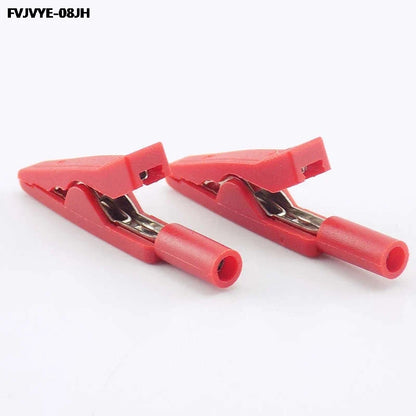 Alligator Clip Banana Plug Adapter - 10A-50A Insulated 2mm/4mm Multimeter Test Lead Clips