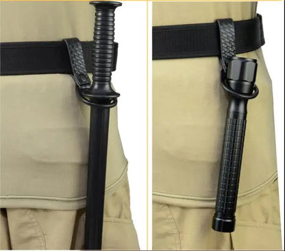 Tactical Flashlight Holster - Portable LED Torch Pouch with Molle Belt Carry Case for Hunting Camping Tools