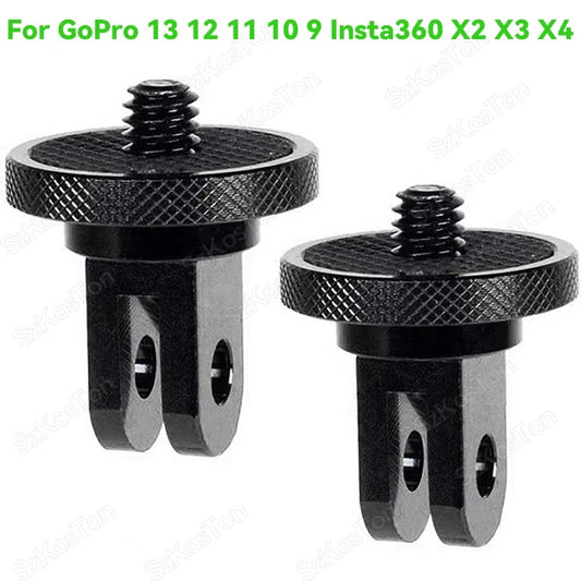 1/4 Inch Tripod Adapter Mount - 360° Rotating Holder for GoPro Hero 13 12 11 10 9 8 Insta360 X2 X3 X4 DJI Camera Accessories