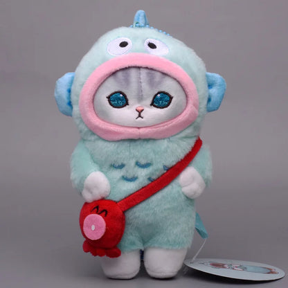 Cute Plush Shark Cat Keychain – Sanrio Kawaii Kuromi, Melody & Cinnamoroll Backpack Pendant Gift