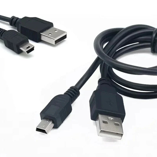 USB 2.0 Male A to Mini B 5-Pin Charging Cable for Digital Cameras Data Transfer & Power Cord Mini USB Charger Cable 1-5 Pack High Speed Sync Cable