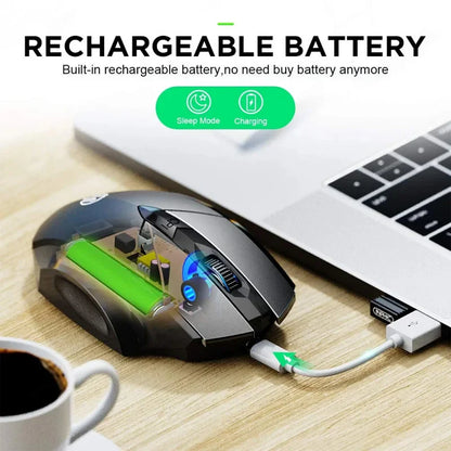 INPHIC Bluetooth Wireless Mouse – Rechargeable 2.4G Silent Office Mouse for PC, Laptop, Tablet, and Smartphone