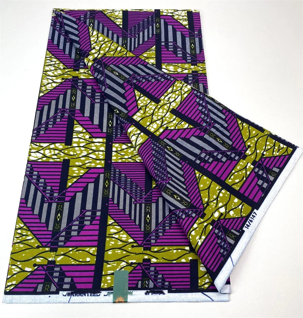 Latest Style Ankara Wax Print Fabric - 100% Cotton High Quality Soft African Real Wax Material