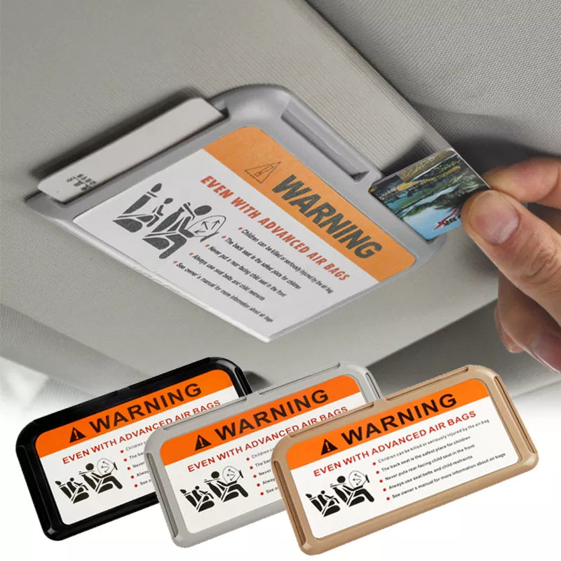 Car Sun Visor Organizer with Temporary Parking Card Holder - Dashboard Mount for Auto Interior Storage, 1Pc