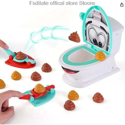 Funny Poop Toilet Shooting Game - Interactive Catapult Prank Toy for Kids, Adults, Parties & Birthday Gifts