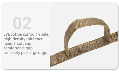 Durable Nylon Pet Dog Collar & Leash Set – Reflective Tactical Training Collar for Large Dogs