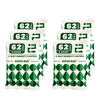 2-Way Humidity Control Packs – 4g/8g, 62% RH Humidifier for Herbs, Flowers & Storage Moisture Balance