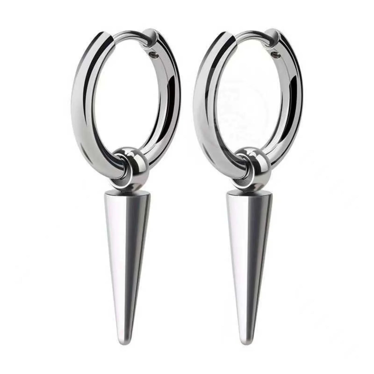 Long Hanging Cross & Leaf Hoop Earrings – Vintage Stainless Steel Hip Hop Unisex Jewelry Accessories