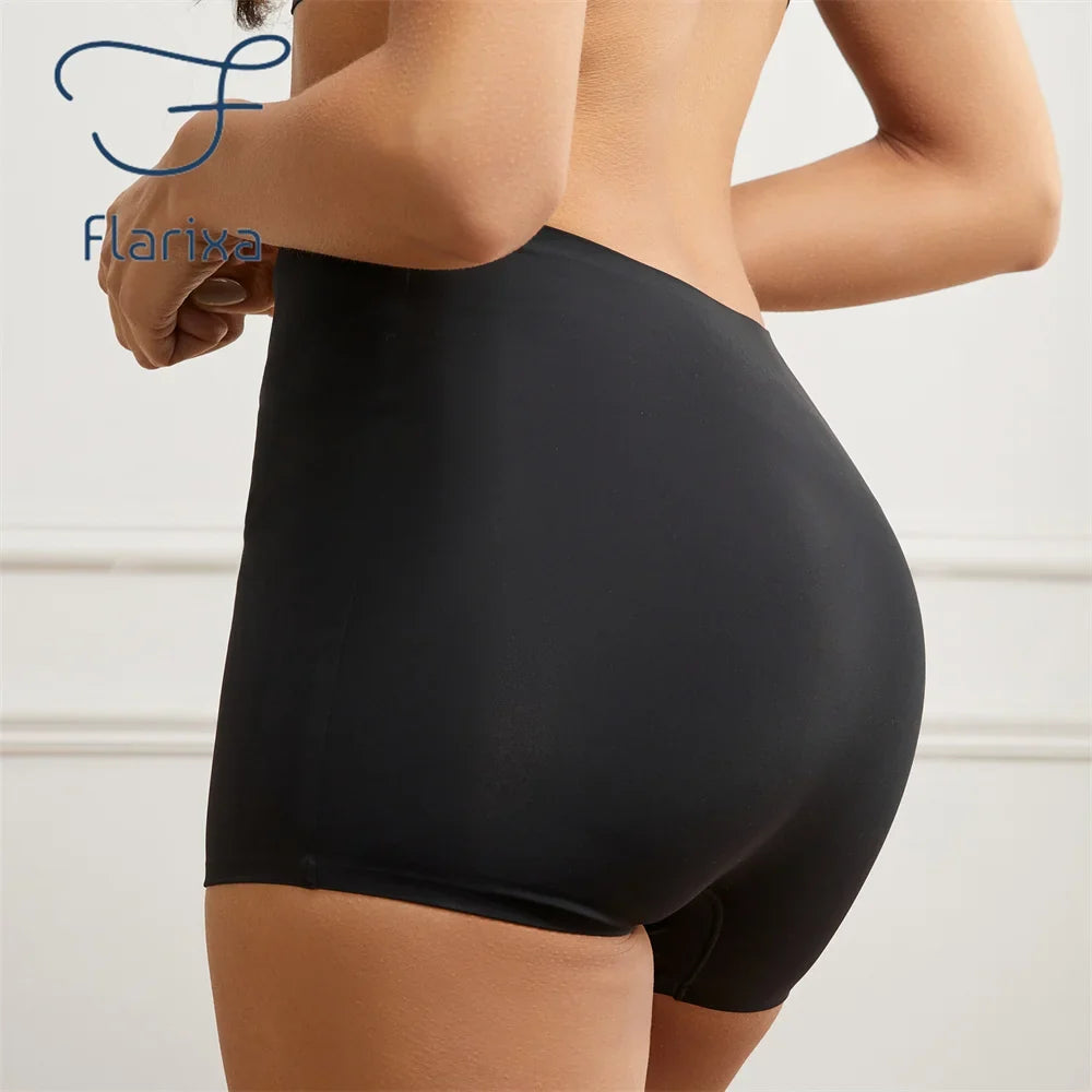 Flarixa Seamless Women’s Boxer Briefs - High Waist Anti-Chafing Boyshort Panties for Comfortable Everyday Wear
