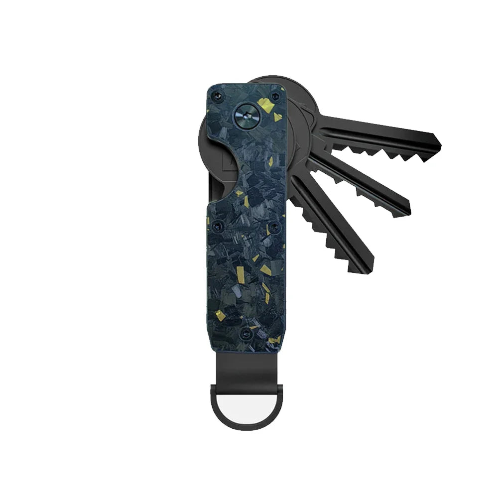 Compact Key Organizer – Minimalist Metal Key Holder for 2-6 Keys, Secure Keychain Case
